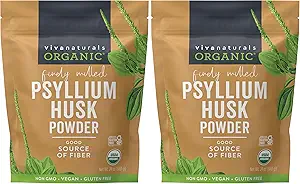 Viva Naturals Organic Psyllium Husk Toz, 24 oz - Güzel bir şekilde Ground, Unflavored Plantive Superfood - Gluten-Free Baking, Juices & Smoothies - sertifikalı Vegan, DW ve Paleo