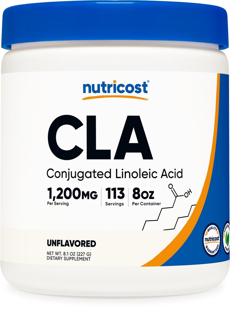 Nutricost CLA (Conjugated Linoleic Acid) 8oz (227g) Toz - Gluten Free, GMO Free CLA Supplement