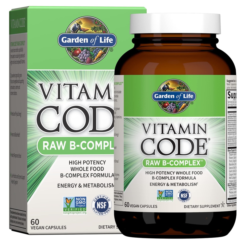 Yaşam Vitamini B Kompleksi, 60 Vegan Capsules, Enerji ve Metabolism için Yüksek Potency Vitaminleri B6, Folate & B12 Metilco