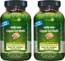 Irwin Naturals Μόνο ένα Liquid-Gel Multi χωρίς σίδηρο - 60 Liquid Soft-Gels, πακέτο των 2 - Omega-3 Oils, Αντιοξειδωτικά & Πράσινα Super Foods - 120 Σύνολο Σερβίρει