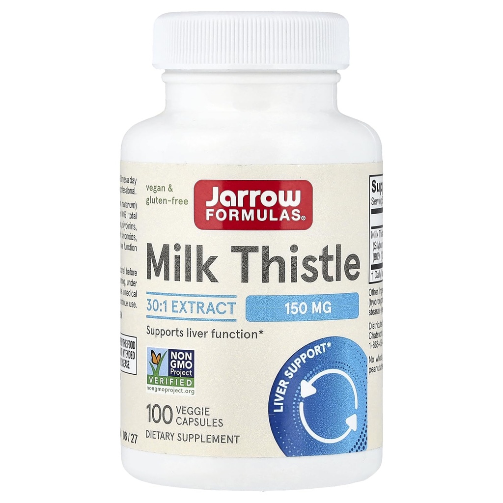 Jarrow Formulas Milk Butle 150 mg - 100 Veggie Capsules - Antioksi Supporting Immune Response, Liver Function & Glutathione - 100'e kadar