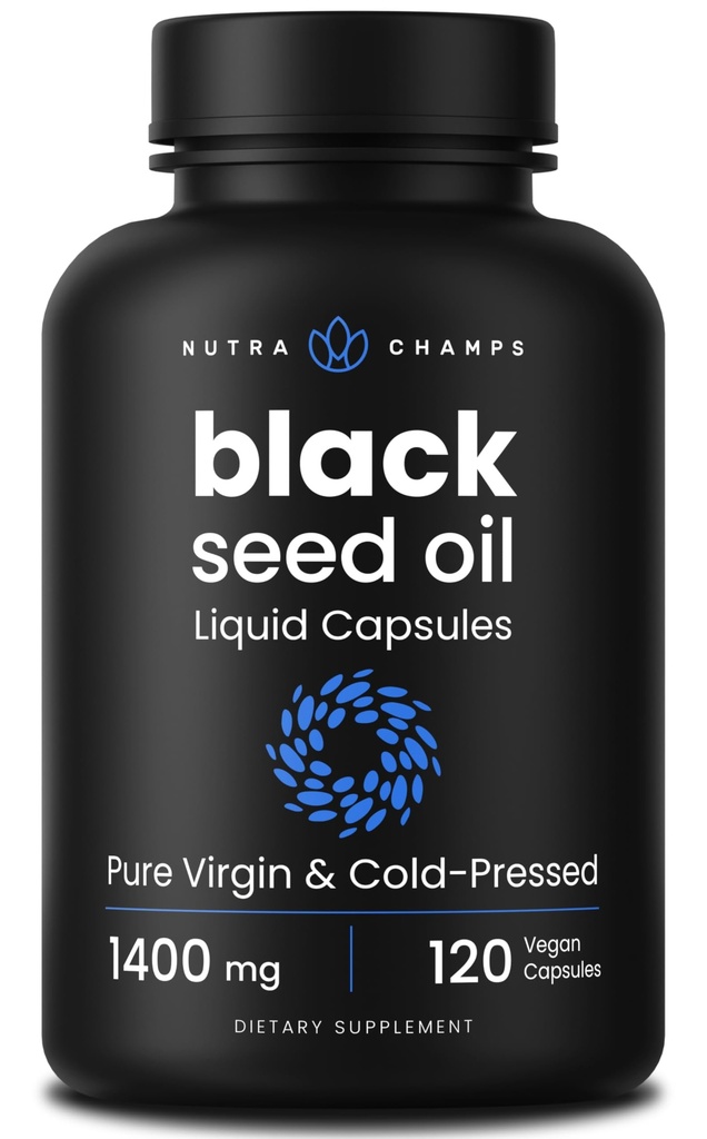 NutraChamps Μαύρο Έλαιο Σπόρου Βιολογικό Ψυχρό Πιέζεται 
