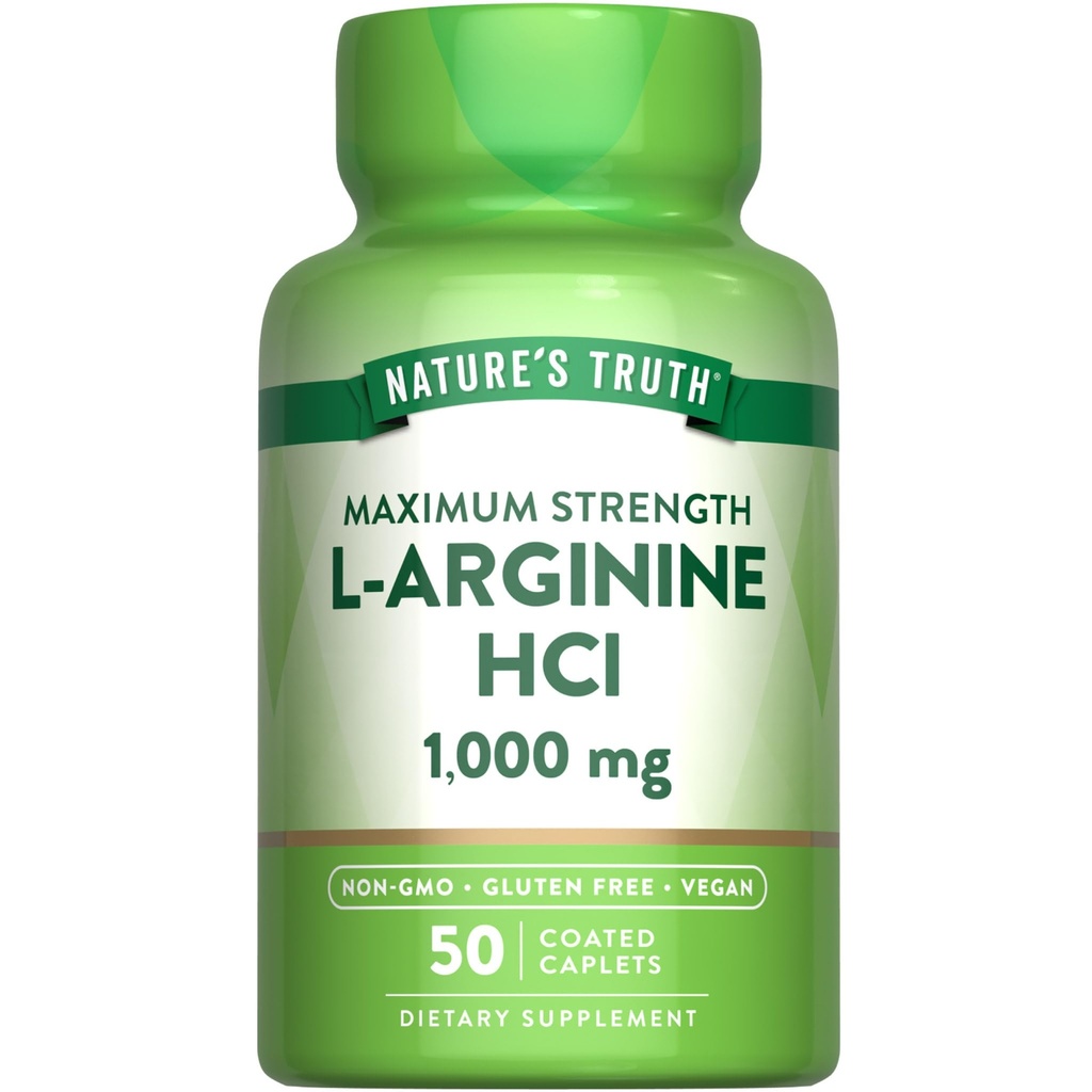 Nature's Truth L-Arginine HCL 1000 mg | 50 Caplets | Essential replica Supplement | Vegan, Non-GMO & Gluten Free Supplement Supplement Supplement