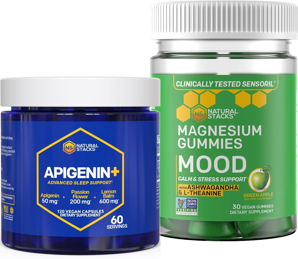 Natural Stacks Apigenin + Mood Gummies Sche - Uyku Kalite ve Stres Desteği * - 150 Adet
