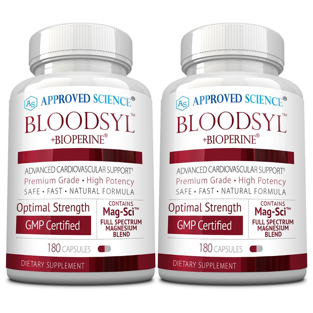 Onaylanmış Bilim Kanlarıyl - Blood Flow - Hawthorn Berry, Magnezyum, BioPerine - Vegan - 180 Capsules - 2 Paket