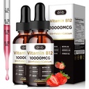 B12 Vitaminleri Sublingual 10000 mcg, Triple B-12 Kompleksi Tamam, Metil & Torchcobalamin Assembly for Women & Men, Mood & Energy Branson, Metabolism & Health Support, 2 Pack