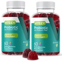 VITEEY Probiyotik Gummies with Prebiyotiks – Gut Health Supplements for Digestive Health – 2 Milyar CFUs – Vegan, Gluten-Free – 120 Count Count Count Count Count