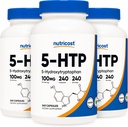 Nutricost 5-HTP 100 mg, 240 Vegetarian Capsules (5-Hydroxytryptophan) - Non-GMO & Gluten Free (3 Şişe)