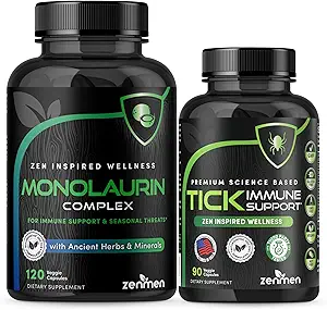 Zenmen Immune Support Sche: Tick Immune Support and Monolaurin Capsules