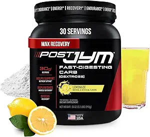 JYM Supplement Science Post JYM Lemonade Carb Fast Digesting Post Workout Recovery Toz Pure Dextrose, Glycogen Replenishment, Athletic Performance, Kas Büyüme 30 Hizmet