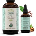 HerbEra Herbal Cleanse Organic Alkol-Free Tincture | Detox ve Cleanse Formula, Ekstra Tamam | Organik Wormwood Herb, Black Walnut Hull, Cloves Flower Buds | Purge Extract (4 fl oz)