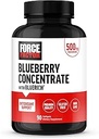 FORCE FACTOR Blueberry Temp Antioksis Supplement with BlueRich Blueberry Extract Supplement, Free Radikal Scavenger for Daily Health, Gluten Free, Non-GMO, 90 Softgels