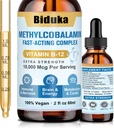 10.000 Telefon Vitamini B12 Sublingual Liquid Drops, Unique Formula with D3, B9 (Folic Acid), Kalsiyum, Destek Enerji, Kalp, Mood, Beyin, Immune System, Vegetarian, Non-GMO & Gluten Free