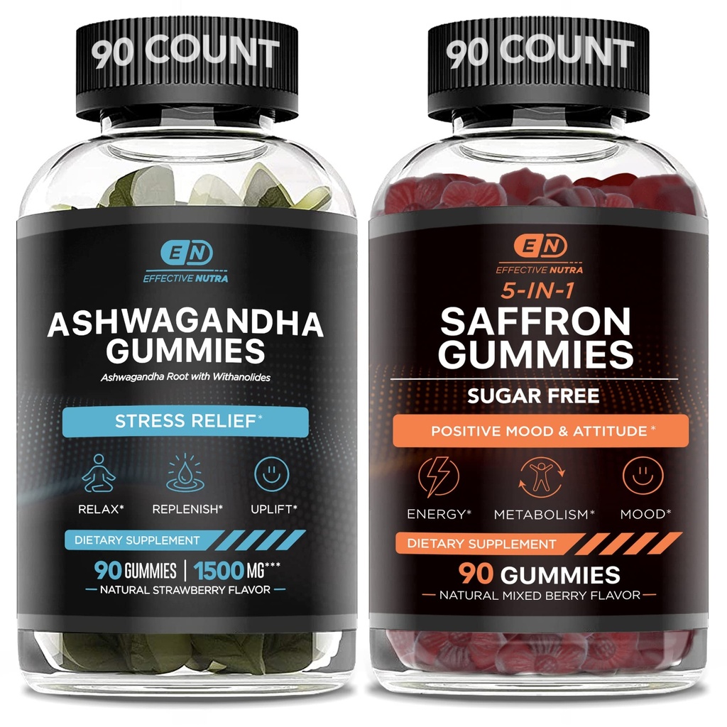 ΑΠΟΤΕΛΕΣΜΑ NUTRA Ashwagandha Gummies & Saffron Gummies