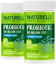 Digestive Health - 50 Milyar CFU, 11 Strains, Daily Use Supplement - Boosts Immune System, Gecikmiş Yayın, No-Fridge, 60 Vegetarian Capsules (Pack of 2)