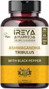 Ashwagandha Capsules Organik 1000 mg (90 Capsules) Tribulus Terrestris, Shatavari ve Black Pepper Organik Malzemeler | 45 Gün Supply