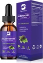 Elderberry Syrup | Quercetin Black Elderberry Liquid Drop with Quercetin, Panax Ginseng for Immune Support | Sambucus Elderberry with C and çinko, D3 | Vegan | Non-GMO | Original