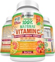 Taze Sağlık% 100 Doğal Vitamin C - Rose HIPS'den 500 mg, Acerola Cherry & Camu Camu - Yüksek Abhidrorpsiyon Immune Support, Skin, Ortak & Collagen ATM ile Citrus Biflavonoids - 120 Capsules