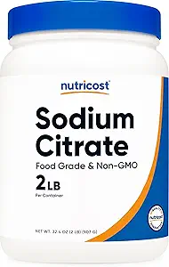 Nutricost Κιτρικό Νάτριο σε σκόνη 2LB (32.4oz) - Βαθμός τροφίμων, Μη ΓΤΟ - γαλακτωματοποιητής, Φυσικός ενισχυτής γεύσης, Διατηρητικό τροφίμων
