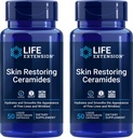 Life Extension Skin Restoring Ceramids, 50 Liquid Veg Caps (Pack of 2) - Non-GMO, Vegetarian Phytoceramid Supplement