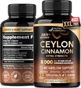 Ceylon Cinnamon Capsules - Ekstra Kuvvet - Enerji, Kalp ve Metabolizma Desteği - Erkekler ve Kadınlar için - Saf Doğal Tür 20:1 Tamam - ABD'de Made in ABD - GMO & Gluten Free, 120 Capsules, 4 Ay Supply & Metabolism Desteği - Erkekler ve Kadınlar için - Saf Doğal Türleme 20:1 Tamam - ABD'de Yapılacak - GMO & Gluten Free, 120 Capsules, 4 Ay Supply & Metabolis