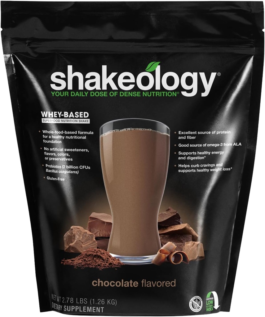 Shakeology Whey Protein Toz Toplantısı - Gluten Free, Superfood Protein Vitaminler ve Mineraller ile Shake - Sağlıklı Kilo kaybı, Lean Muscle Support, Gut Health - Chocolate, 30 Hizmet