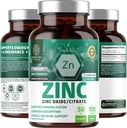 N1N Premium Zinc 50mg [3X Απορρόφηση, Vegan] Όλα τα συμπληρώματα Οξειδίου και Κιτρικού Φυσικού ψευδαργύρου για την υποστήριξη του ανοσοποιητικού, την υγεία του δέρματος και την καλύτερη πέψη, 100 δισκία
