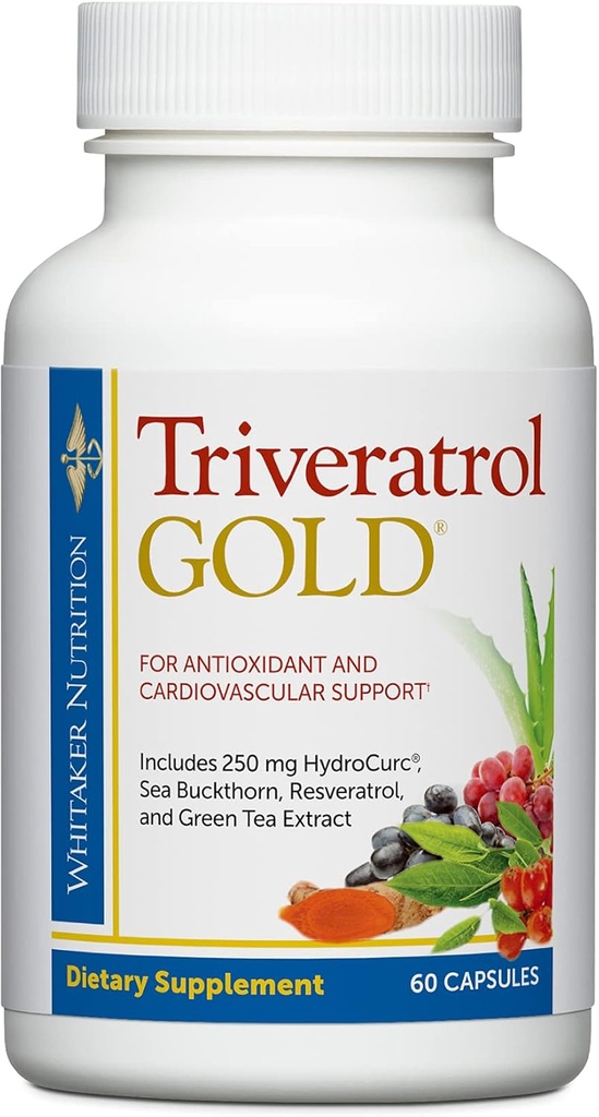 Dr. Whitaker'ın Triveratrol Altını - Dirilme ve Aloe Vera, Yeşil Çay ve Turmeric - Antioksi ve Cardiovascular Destek sağlayın (60 Capsules)