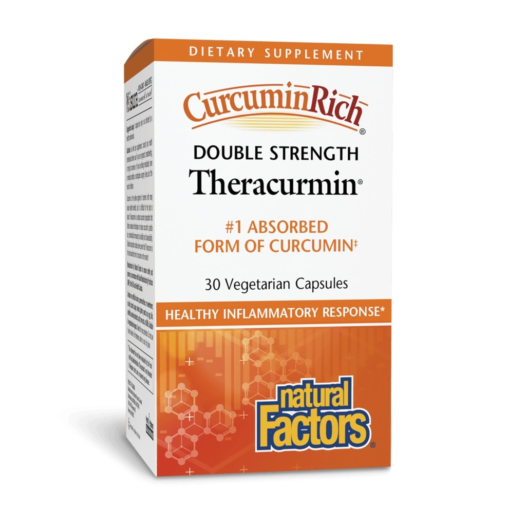 Φυσικοί παράγοντες, CurcuminRich Double Strength Theracurmin, 60 mg, Just 1 Καψάκιο καθημερινά, Formated for Superior Absorption, 30 Count (Pack of 1)