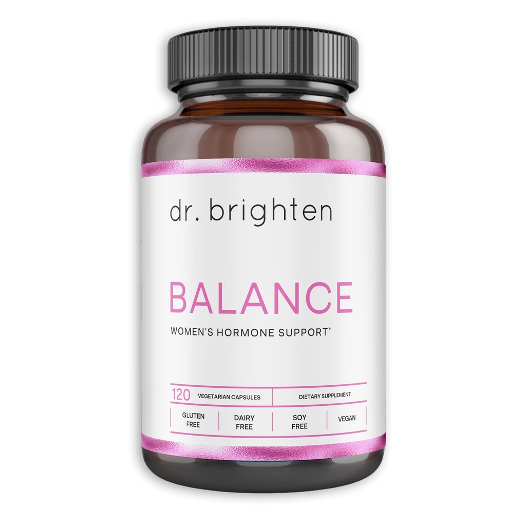 Dr. Brighten Balance - Chasteberry ve DIM ile Kadınlar için Hormon Dengesi - Hedefler Hormonal Acne, Period Issues, & PMS - Vegan, Non-GMOMO