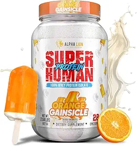ALPHA LION Superhuman Whey protein Toz, Büyük Taşting Pure Whey Protein Isolate, Low Carb, Low Sugar, No Bloat Post Workout, Muscle Recovery & growth (28 hizmet, Orange Winsicle)
