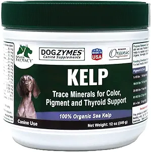 Dogzymes Organic Norveç Kelp for Pets, Iodine'deki Valuable Beslenme Kaynağı Gland Fonksiyonlarını Desteklemek için, özellikle de Tiroid (12 Ounce)