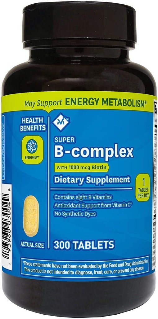 Üyeler Mark Super B-Complex Diyeter Supplement (300 Count) (6 Pack)