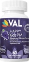 VAL Çocuklar PM Magnezyum Gummies | Sugar-Free Chewable Tabletler with Chamomile, Magnezyum Glycinate + Citrate + Taurate | Vitamin B6 & C | Natural Grape Flavor | Sleep & Calm Support | 60 Ct |