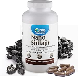 Bir Gezegen Beslenme Nano Shilajit 250 mg Veggie Capsules (120 Hizmet) 40-60 Fulvic asit, Nano Gelişmiş Abpsiyon için, Minerallerde Zengin, Non-GMO, Vegan, Gluten Ücretsiz