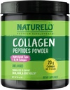 NATURELO Collagen Peptide Powder, Hydrolyzed Collagen Type I & III, Skin Hair & Joint Health - Χωρίς γεύση, 16 Ουγγιά 