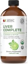 Complete Natural Products Liver Complete 12oz - Organic Liquid Liver Cleanse & Detox Supplement για Υψηλά Ένζυμα, Λιπαρά Ήπαρ, Υποστήριξη ήπατος