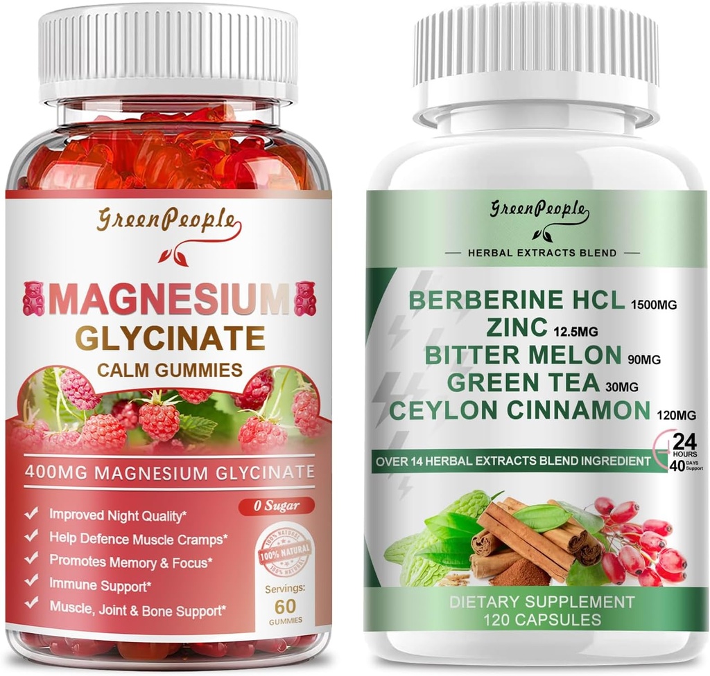 GREENPEOPLE Magnesium Glycinate Gummies & Berberine