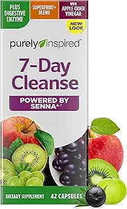 C, Apple Cider Vinegar, Digestive Enzymes & Probiyotikler - 42 Acai Berry Capsules - 42 Acai Berry Capsules for Women & Men, Support with Senna Leaf, Vitamin C, Apple Cider Vinegar, Digestive Enzymes & Probiyotiks - 42 Acai Berry Capsules
