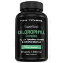 Vital Pars Vitamin Chlorophyll Pills - Body Deodoring Supplement - Made with Spirulina, Chlorella, Organic Parsley, Mint, & Aktif Charcoal - Defeat Odor Natural - for Women & Men - 60 Capsules