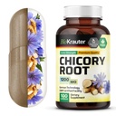 BIO KRAUTER Chicory Fiber Supplement - 1200 mg Güçlü - 100 Kont - Chicory Root Toz - Inulin Capsules for Digestive Support - Vegan