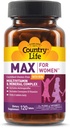 Country Life Max for Women - Multivitamin and Mineral Kompleksi, Iron-free - 120 Tablet