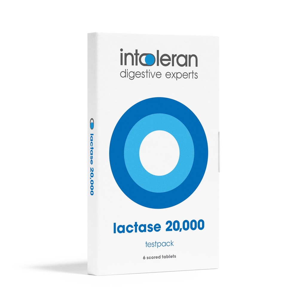 Toleran Lactase 20.000 Digestive Enzymes Test Paketi - 6 Puanlı Tabletler | Lactase Enzyme Bu Yardımlar Digest Süt | En Yüksek Dosed & Fast Acting | Pure & Vegan