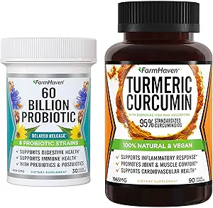 Çiftlik BiyoPerine Black Pepper ve 60 Milyar CFU Probiyotik ile Turmeric Curcumin