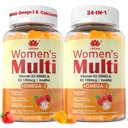 Kadınlar Omega 3 (DHA/EPA) ile Çokvitamin Gummy, Vitamin D3 K2, Kalsiyum, Inositol, Daily Womens A C E B Complex, L-MethylFolate, Methyl B12,Sugar Free Mets Mineralleri, 120Cts
