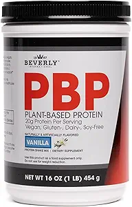 Beverly International PBP, Πρωτεΐνη με βάση το φυτό. Vegan, Γλουτένη, Γαλακτοκομικά, Χωρίς Σόγια. Μεγάλη γεύση βανίλιας, Ομαλή, Εύκολη στο Digest, 21g πρωτεΐνη ανά υπηρεσία, (15 μερίδες) 1lb. Πλήρης Amino Acid Προφίλ.