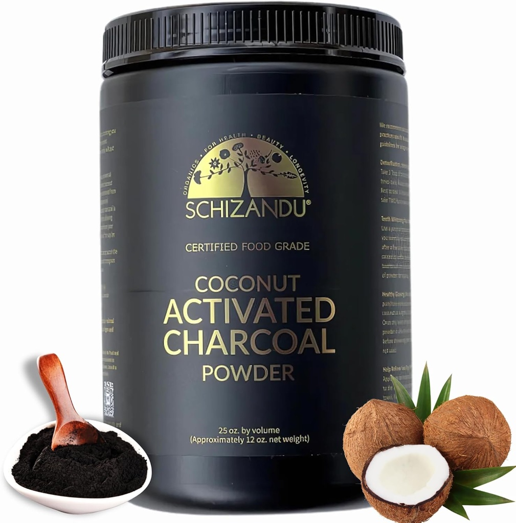 Organik Aktif Coconut Charcoal Toz Destekler için İdeal, Vücut, Oral Sağlık, Diş Beyazıt | Diyetsel Tamam (25 Oz)
