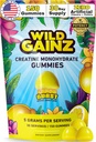 Erkekler ve Kadınlar 5000 mg için Kreatin Monohidrat Gummies - ABD'de Made in USA, Potency Tested, Vegan, Supports Muscle growth, Strength & Cognitive Function, Non-GMO Gluten-Free Lemon Flavored Tinatine 150 Chews
