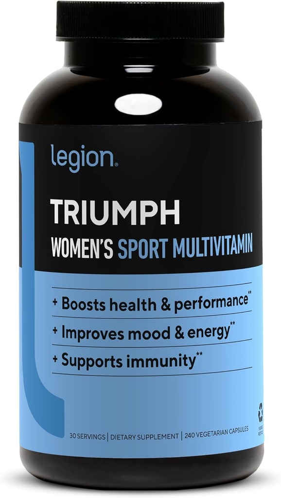 LEGION Triumph Daily Sport Multivitamin Supplement - Sporcular için Vitaminler ve Mineraller Spor ve Vücut İnşası için Enerjiye Yardımcıdır. 30 Hizmet (Kadınlar)