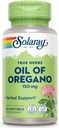 SOLARAY Oregano Softgels 150 mg - Güçlü Sağlık Desteği için Oregano Petrol Supplement - Nazi Zeytinyağı - Vegan, 60 Günlük Garanti - 60 Hizmet, 60 Yumuşakgels